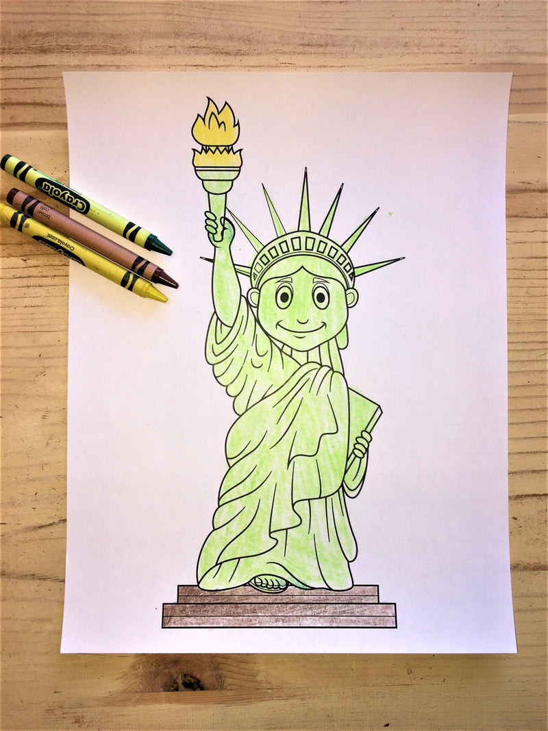 Statue of liberty coloring page