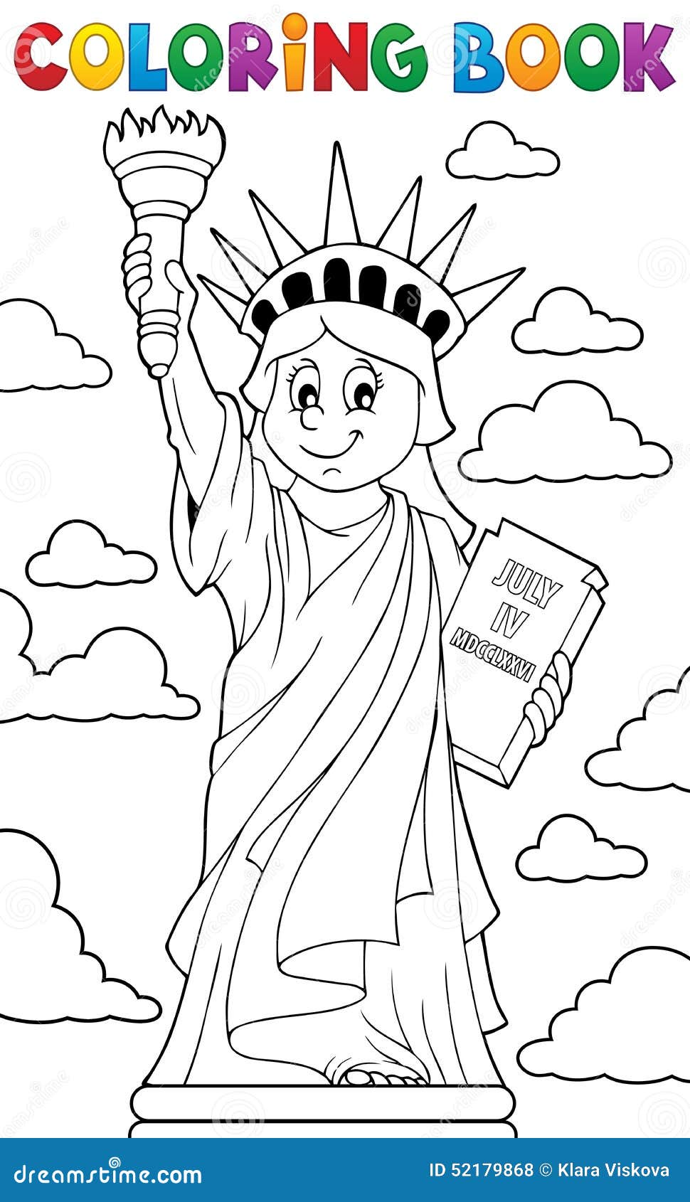 Statue liberty coloring stock illustrations â statue liberty coloring stock illustrations vectors clipart
