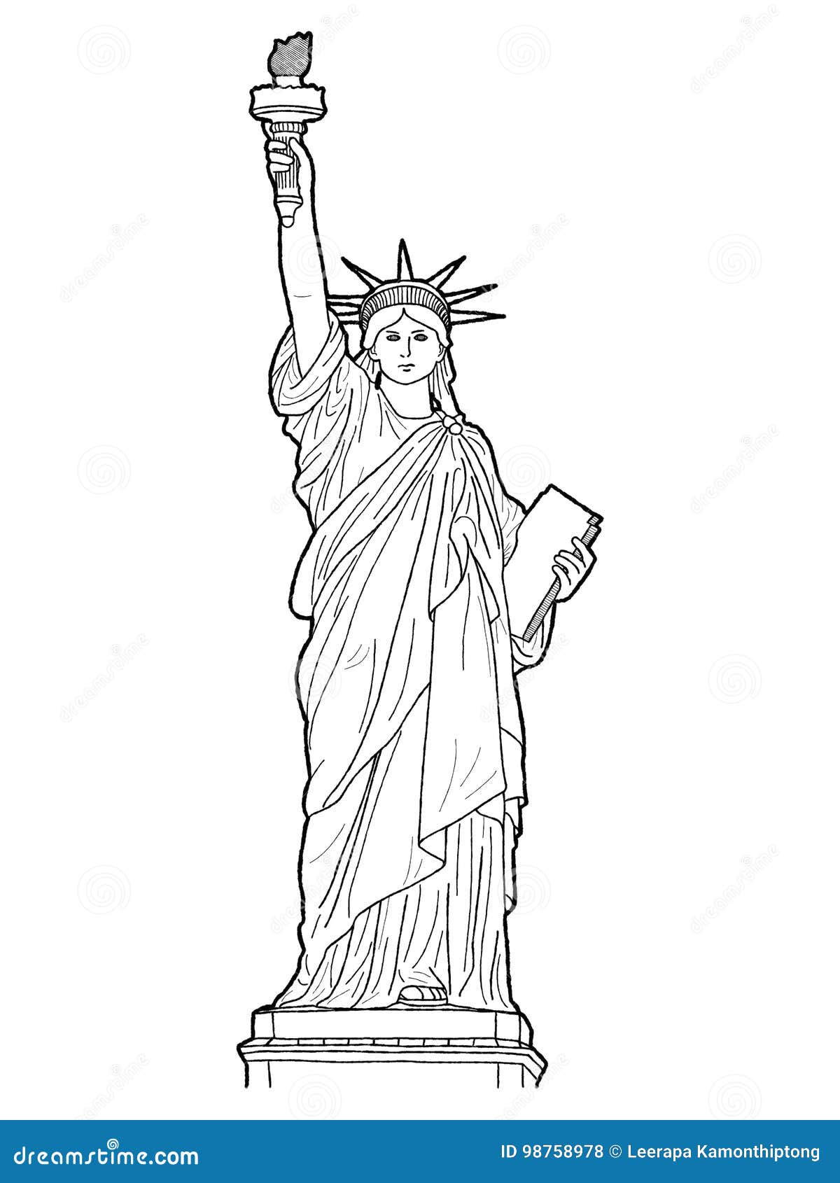 Statue liberty cartoon stock illustrations â statue liberty cartoon stock illustrations vectors clipart