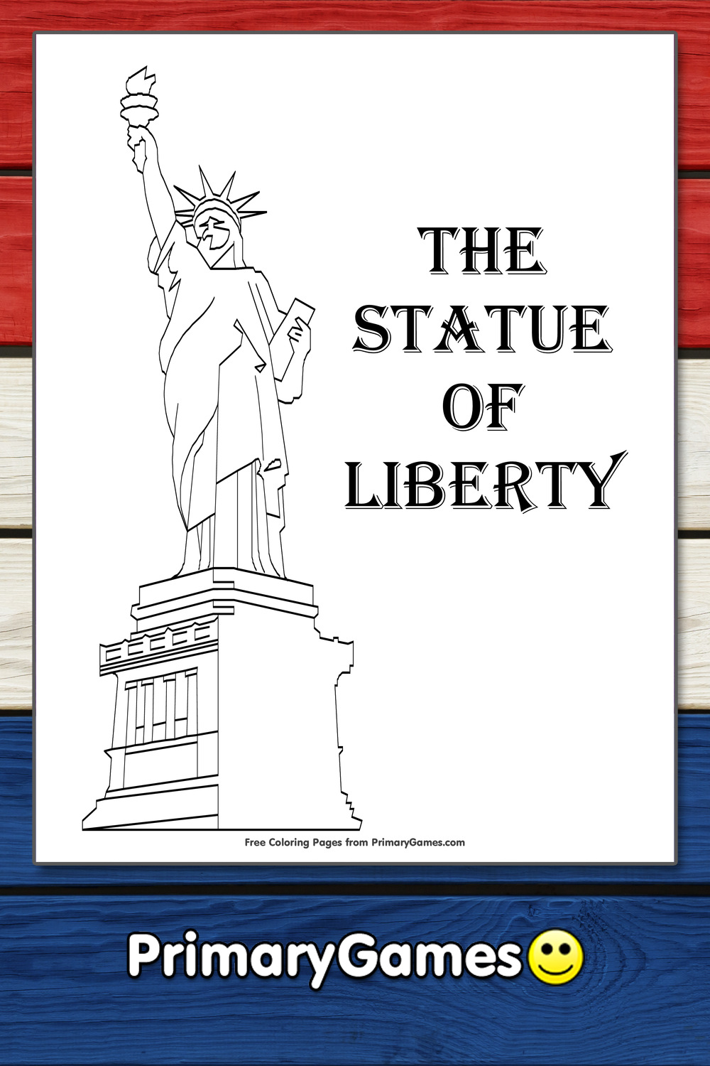 The statue of liberty coloring page â free printable pdf from