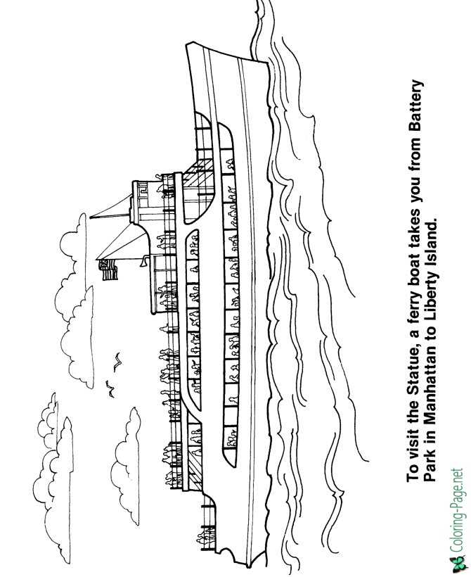 Statue of liberty coloring pages