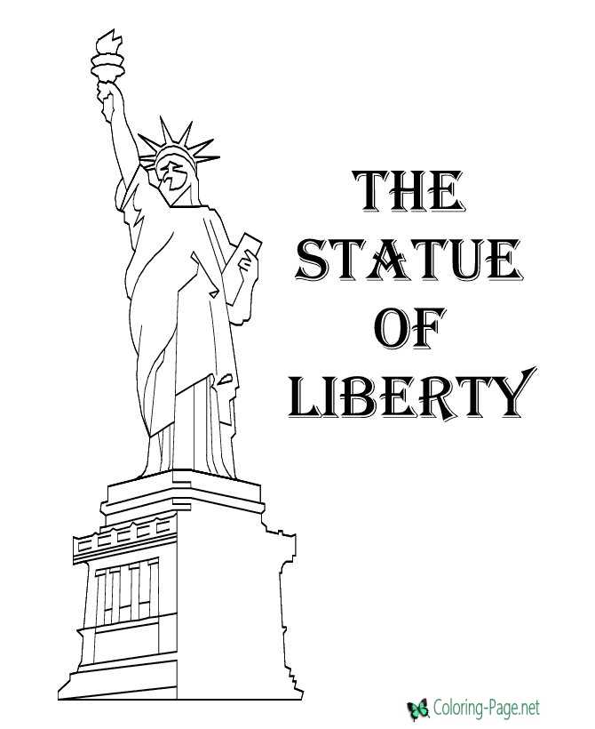 Statue of liberty coloring pages