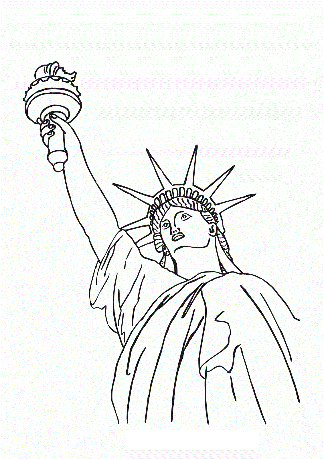 Free printable statue of liberty coloring pages for kids