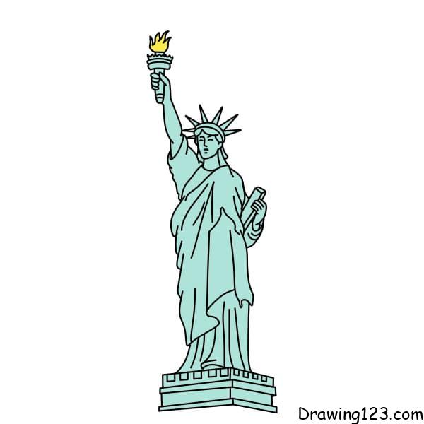 Statue of liberty drawing tutorial