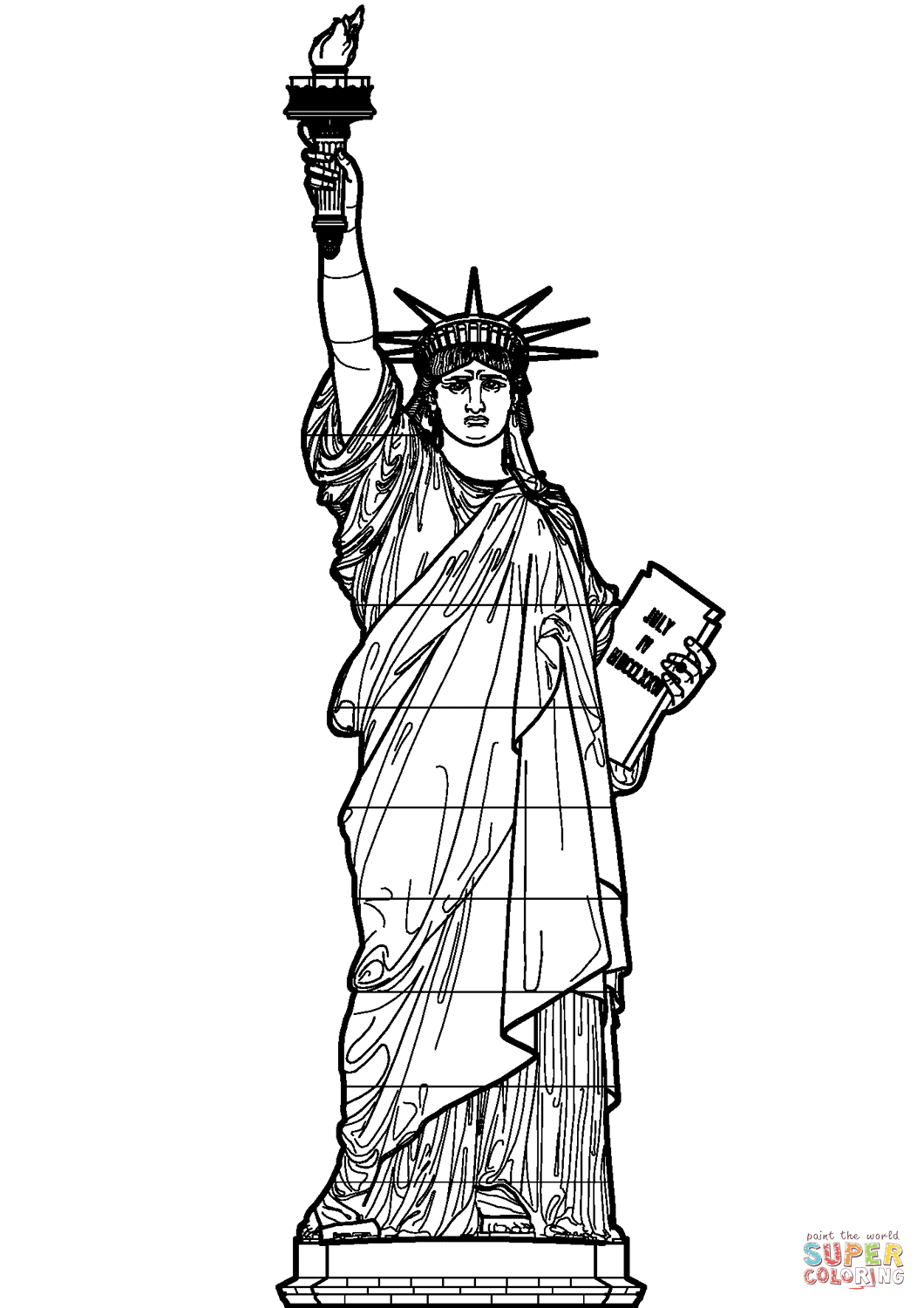 Statue of liberty coloring page free printable coloring pages