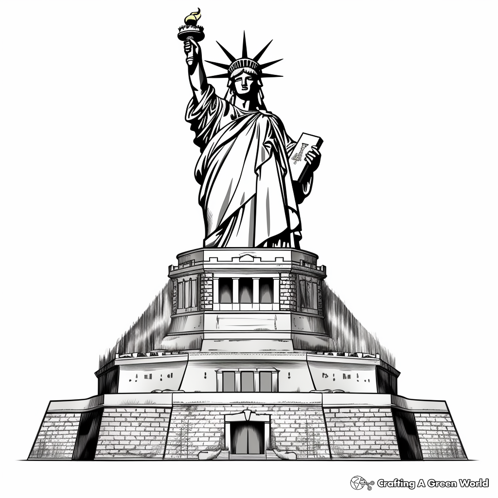 Statue of liberty coloring pages