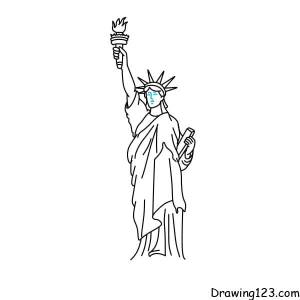 Statue of liberty drawing tutorial