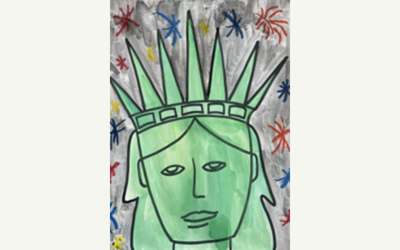 Fourth of july art lesson for kids