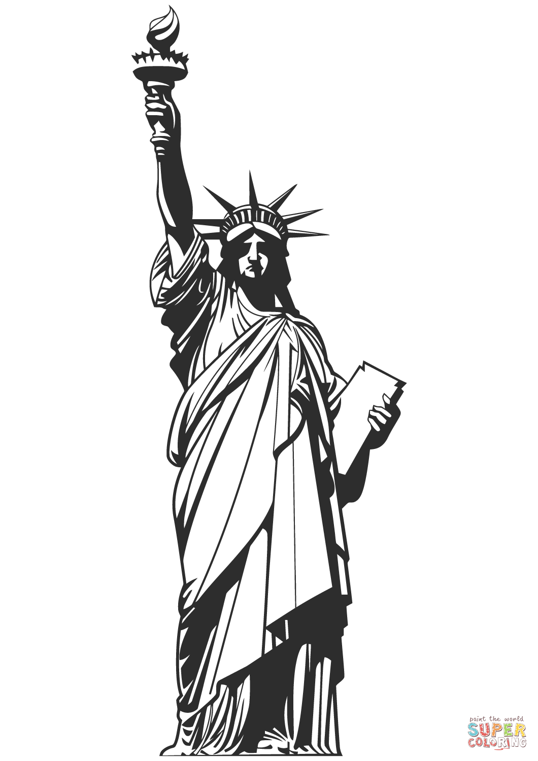 The statue of liberty coloring page free printable coloring pages