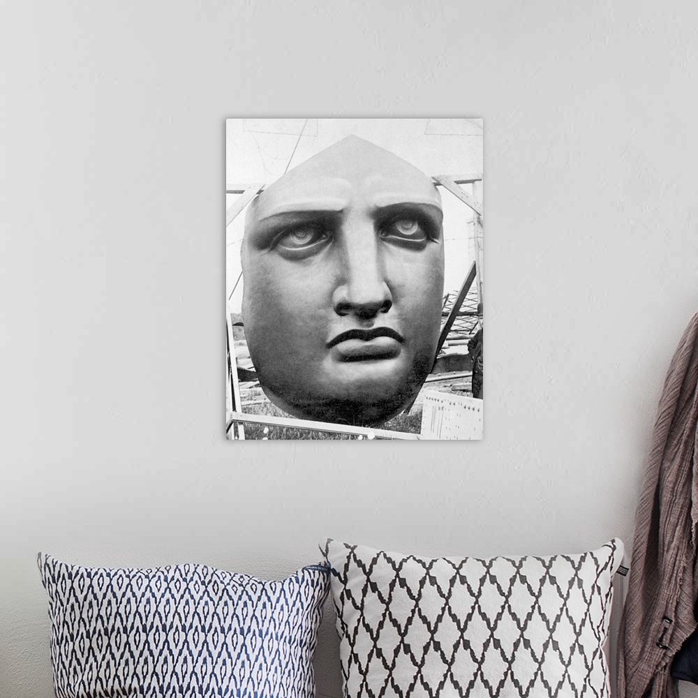 Statue of liberty face of the statue of liberty before assemblage wall art canvas prints framed prints wall peels great big canvas