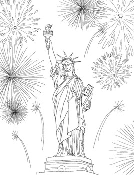 Statue of liberty coloring sheet by kid world citizen tpt