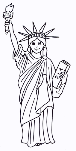 The statue of liberty colouring sheet