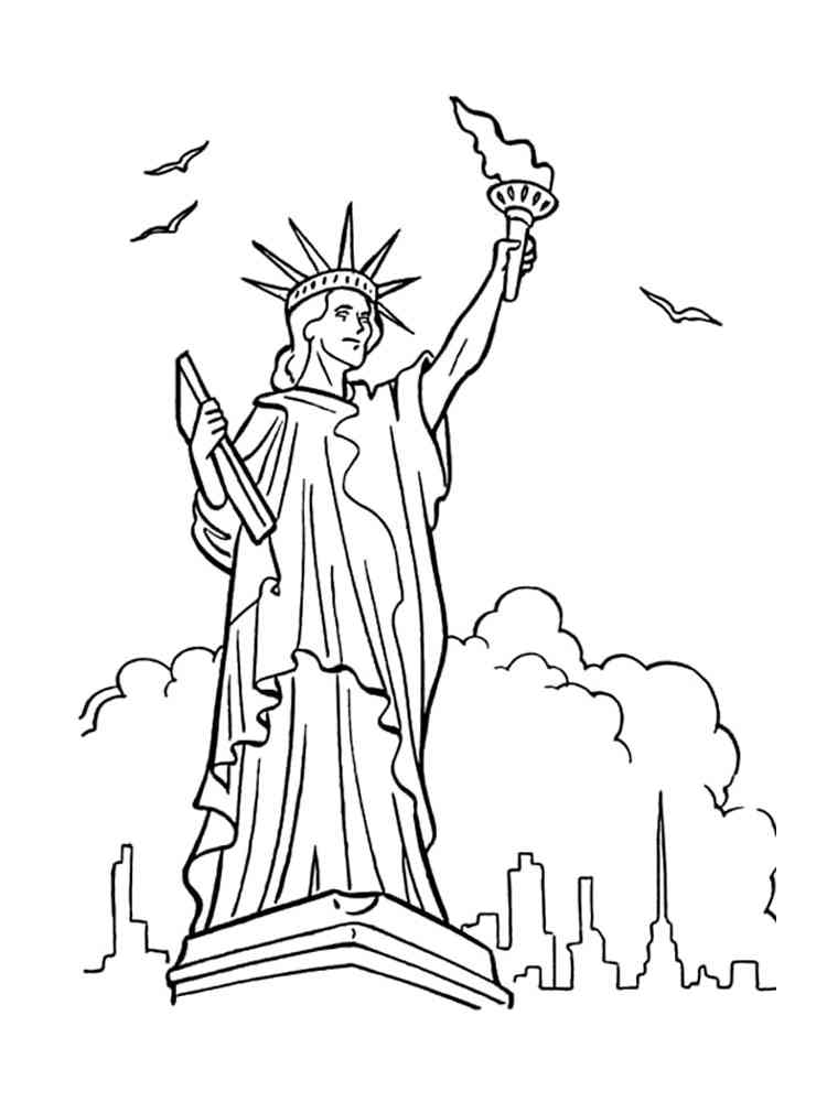 Statue of liberty coloring pages