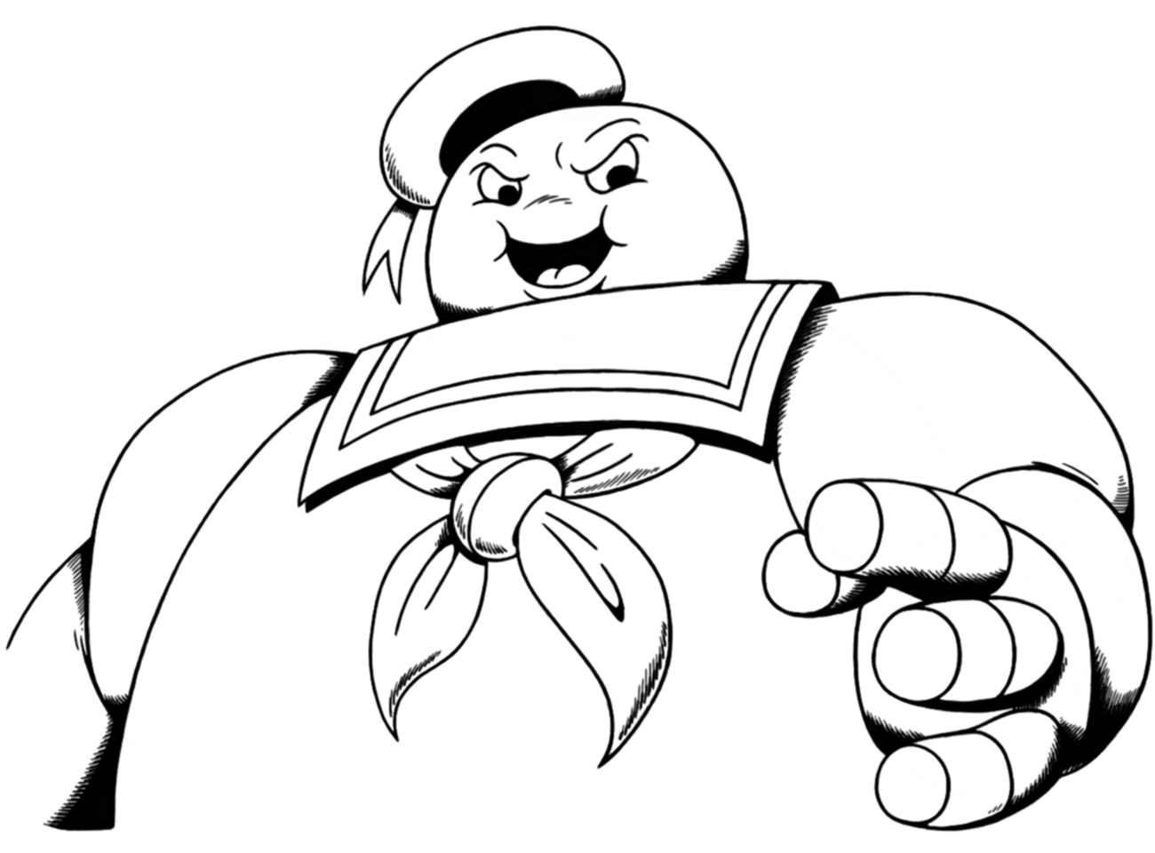 Inktober stay puft marshmallow man by bdtxiii on