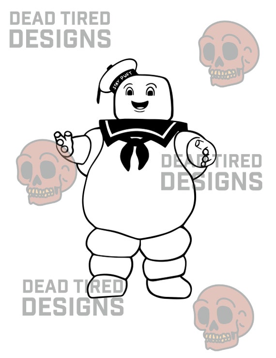 Stay puft marshmallow man svg ghostbusters svg halloween svg dead tired designs download now