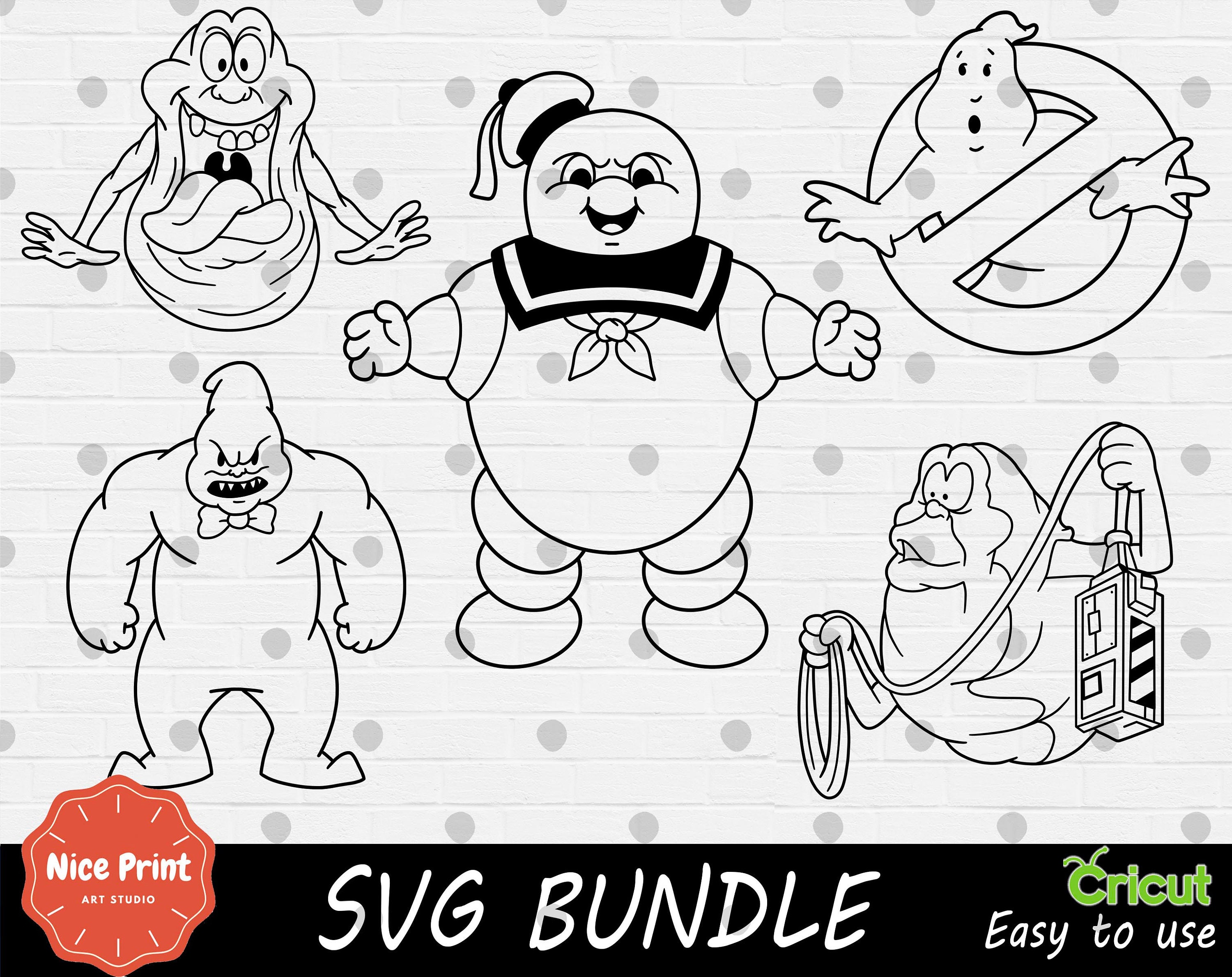 Outline ghost bundle svg bundle cricut svg svg cut file digital print easy cut high quality ghost svg