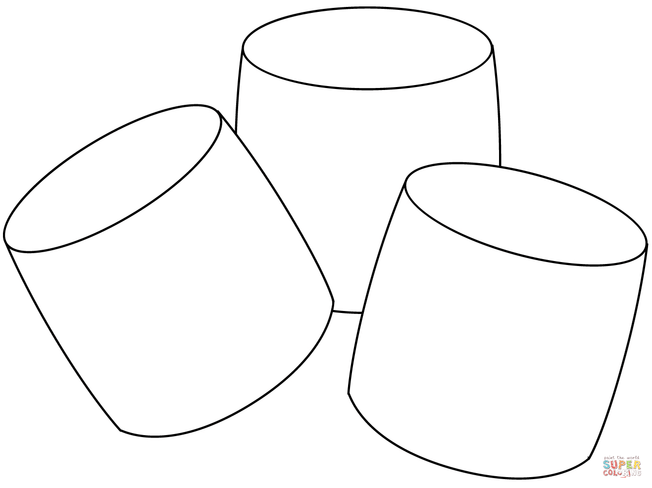 Marshmallow coloring page free printable coloring pages