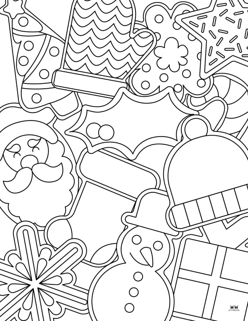 Christmas cookies coloring pages