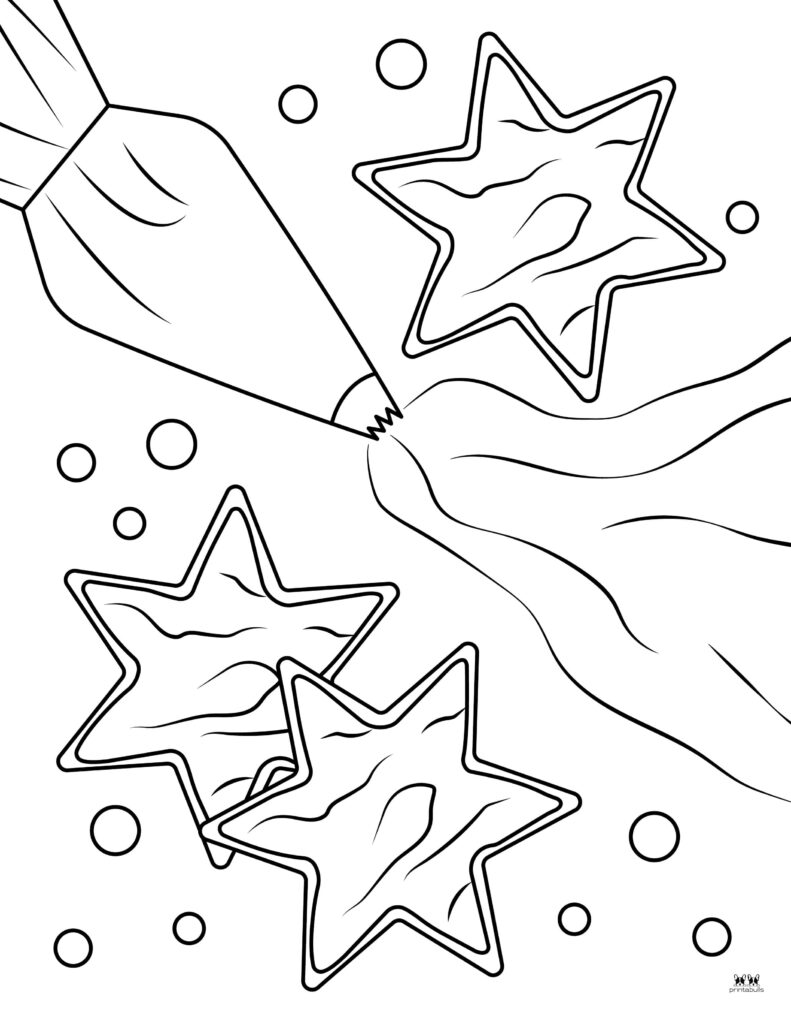 Christmas cookies coloring pages