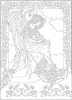 Creative haven elegant angels coloring book relaxing illustrations for adult colorists noble marty books