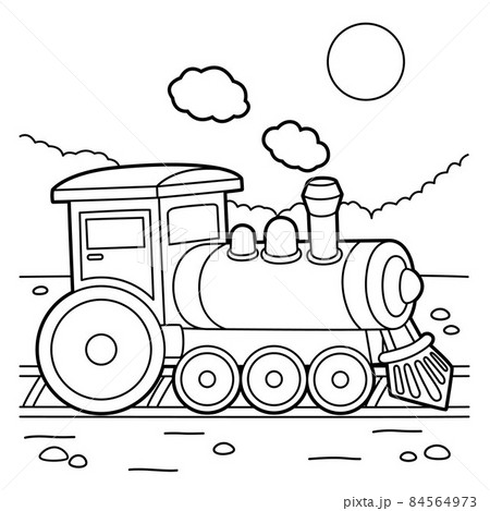 Steam lootive coloring page