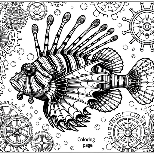 Steam punk coloring pages for children