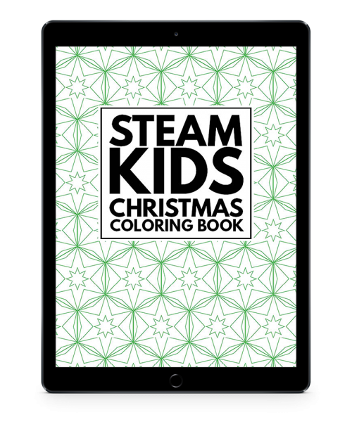 Steam kids christmas coloring book â left brain craft brain