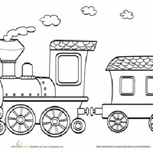 Train coloring pages