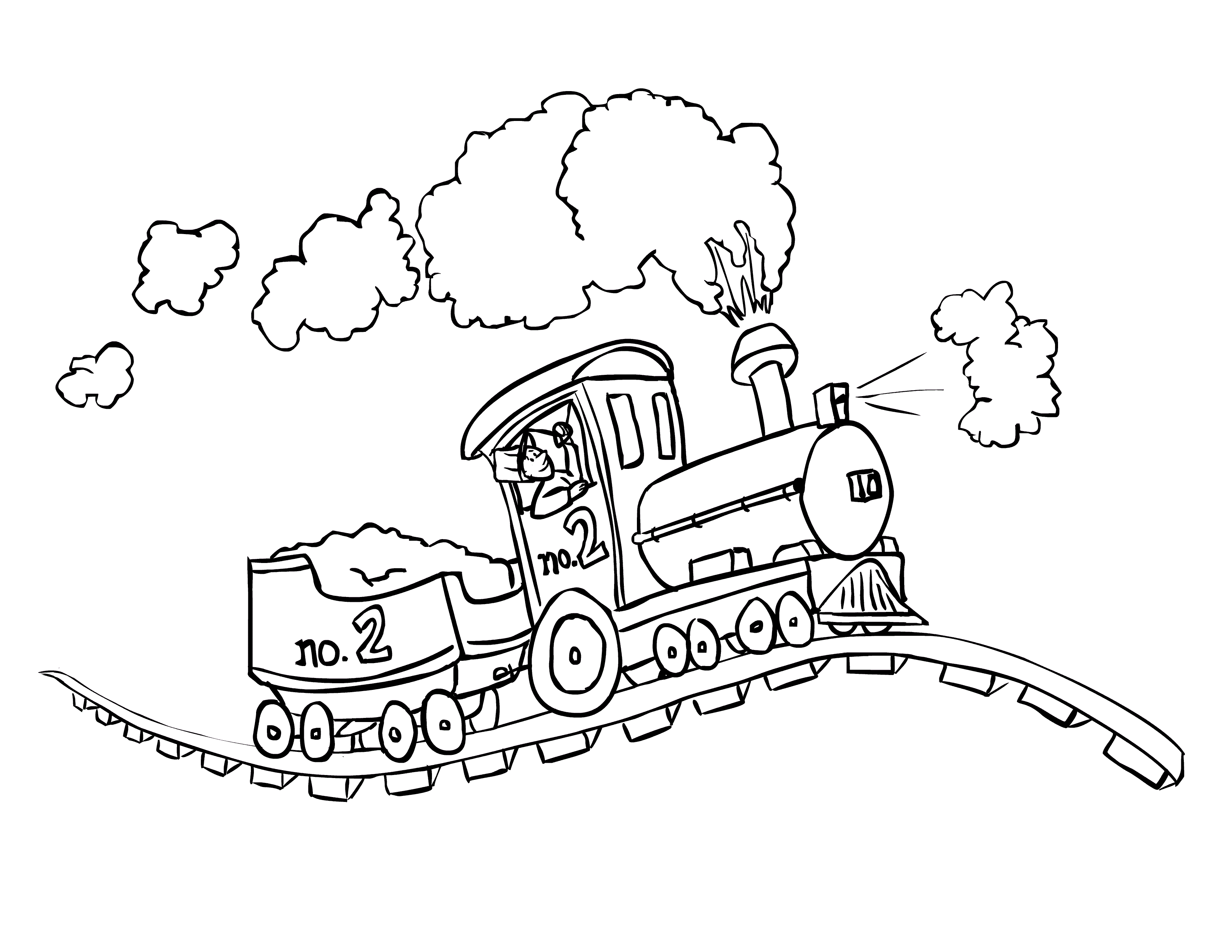 Free printable train coloring pages for kids