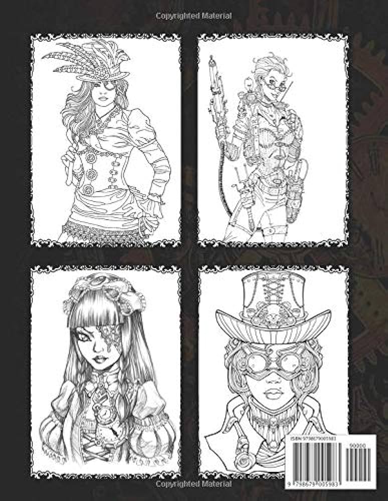 Steampunk coloring book stress relieving adult coloring book stress relieving steampunk books