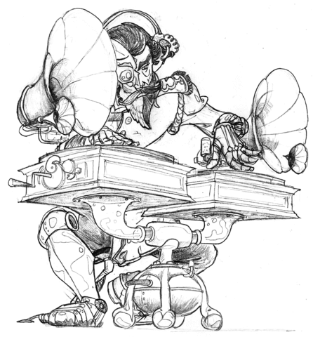 Steampunk rapper doc boom coloring page free printable coloring pages