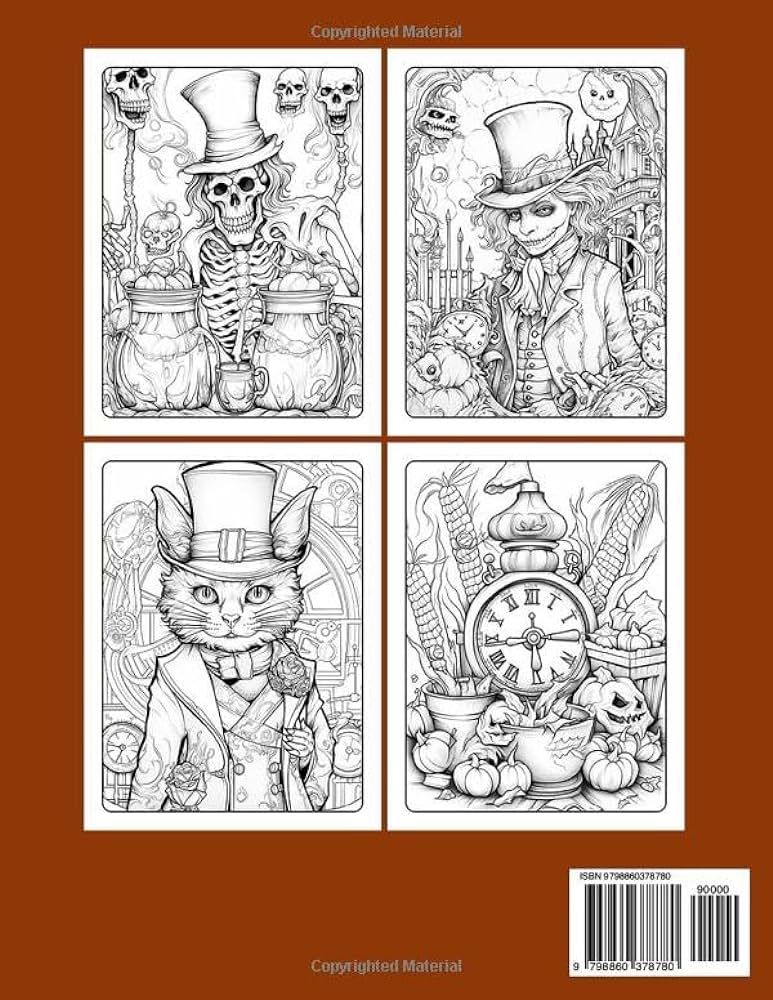 Steampunk halloween coloring book for adults over pages coloring book fun and easy halloween designs great gift halloween for adults senior women jk celina tobi books