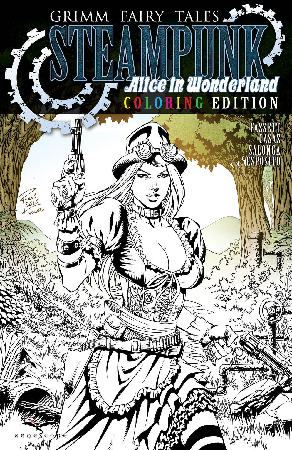 Grimm fairy tales steampunk alice in wonderland coloring book shop â entertainment inc