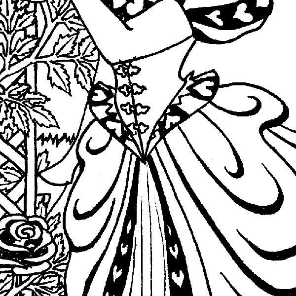 Paint the roses red adult coloring page â