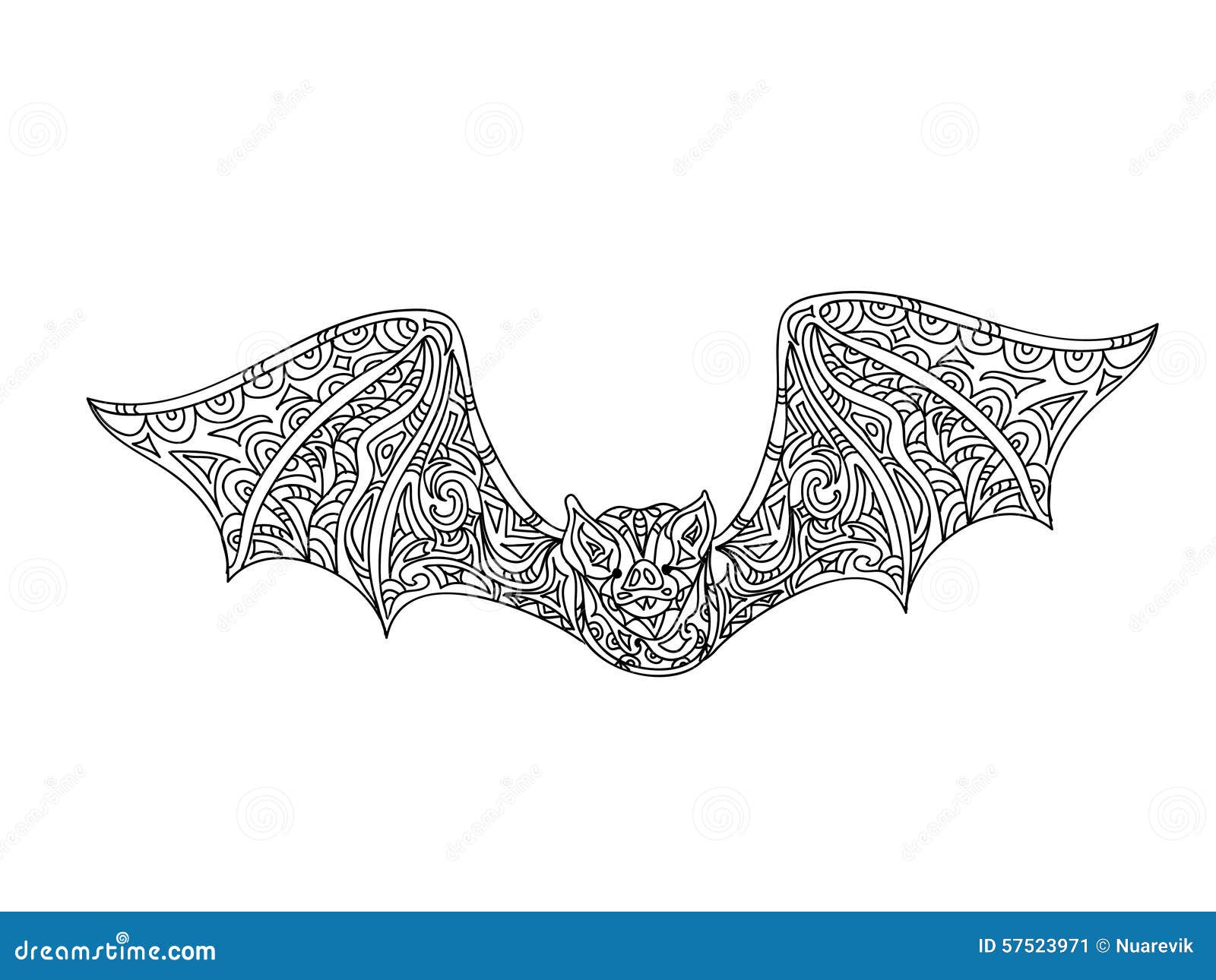 Bat coloring page stock illustration illustration of nature