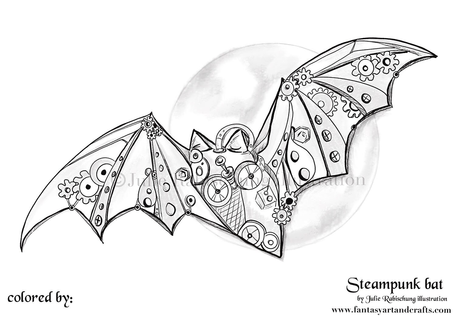 Steampunk halloween bat coloring page steampunk halloween coloring page halloween bat coloring page steampunk coloringhalloween coloring