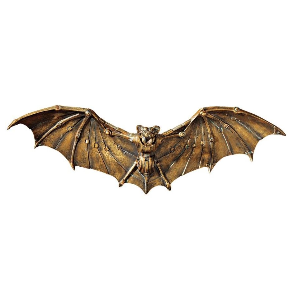 Cyber bat steampunk wall sculpture