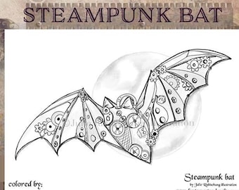 Steampunk halloween bat coloring page steampunk halloween coloring page halloween bat coloring page steampunk coloringhalloween coloring