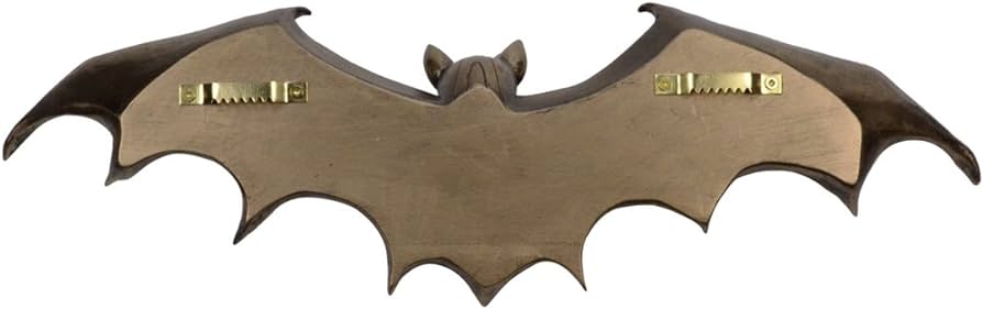 Steampunk flying bat wall plaque l cold cast bronze