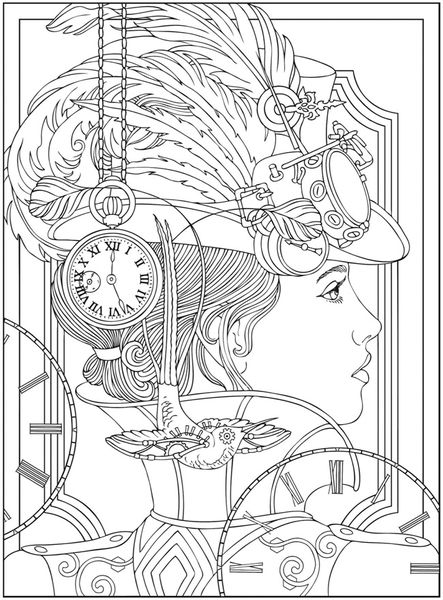 Steampunk coloring pages steampunk coloring adult coloring pages coloring pages