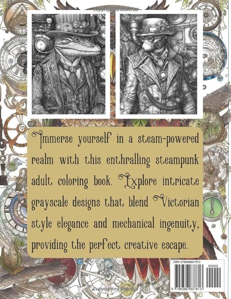 Steampunk adult coloring book a relaxing coloring journey through an intricate victorian alternate history art dietrick books