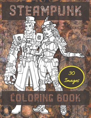 Steampunk coloring book adult coloring gift