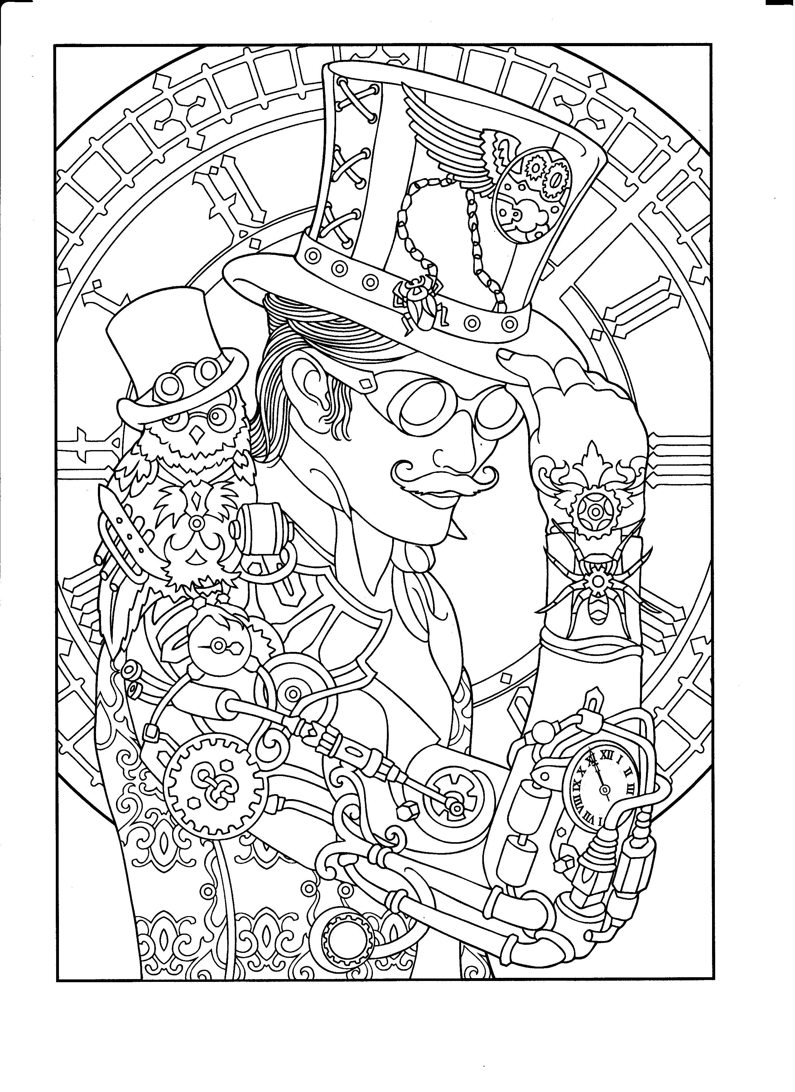 Ãpinglã par gitte rasmussen sur steampunk malebog coloriage coloriage adulte coloriage zen