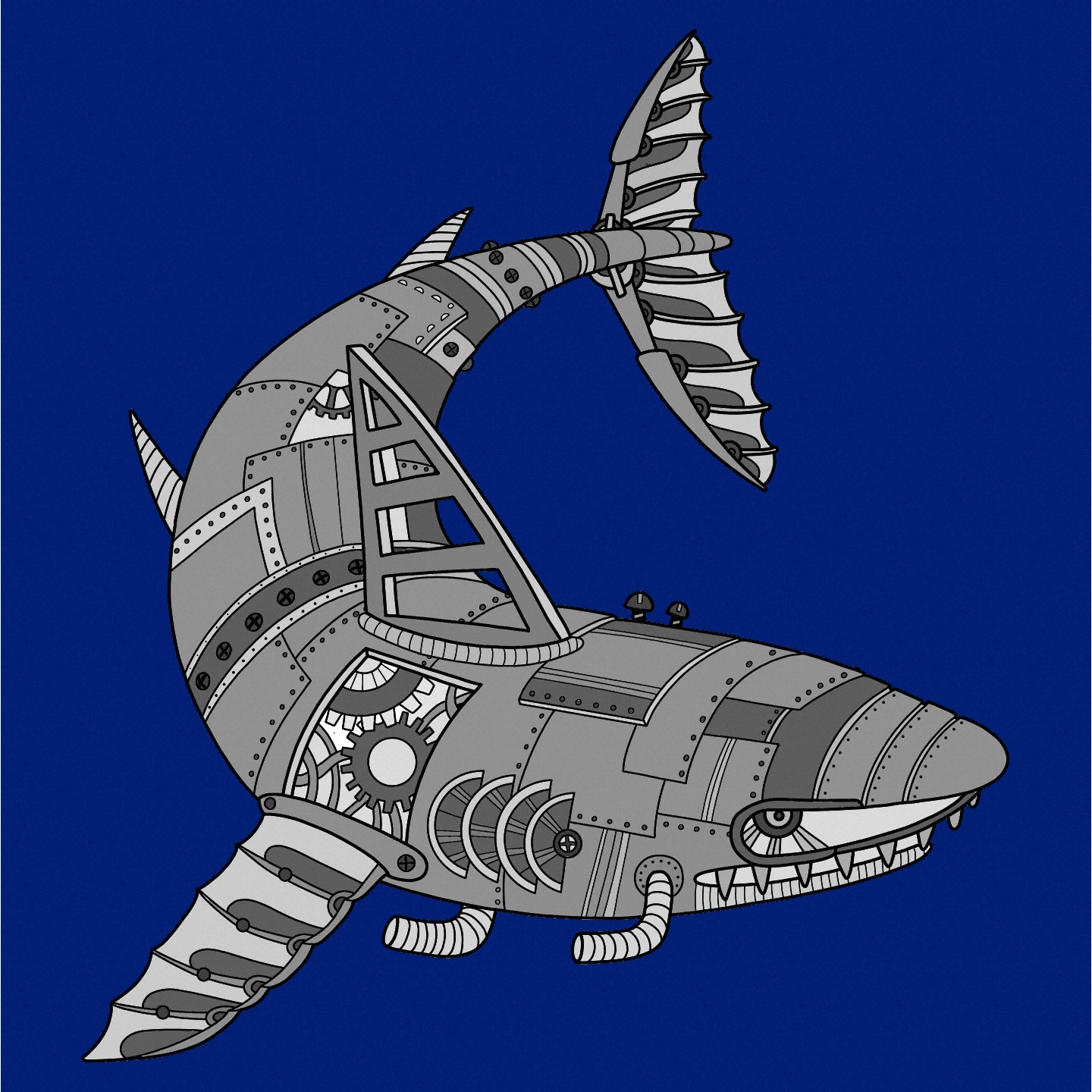 Steampunk sharks