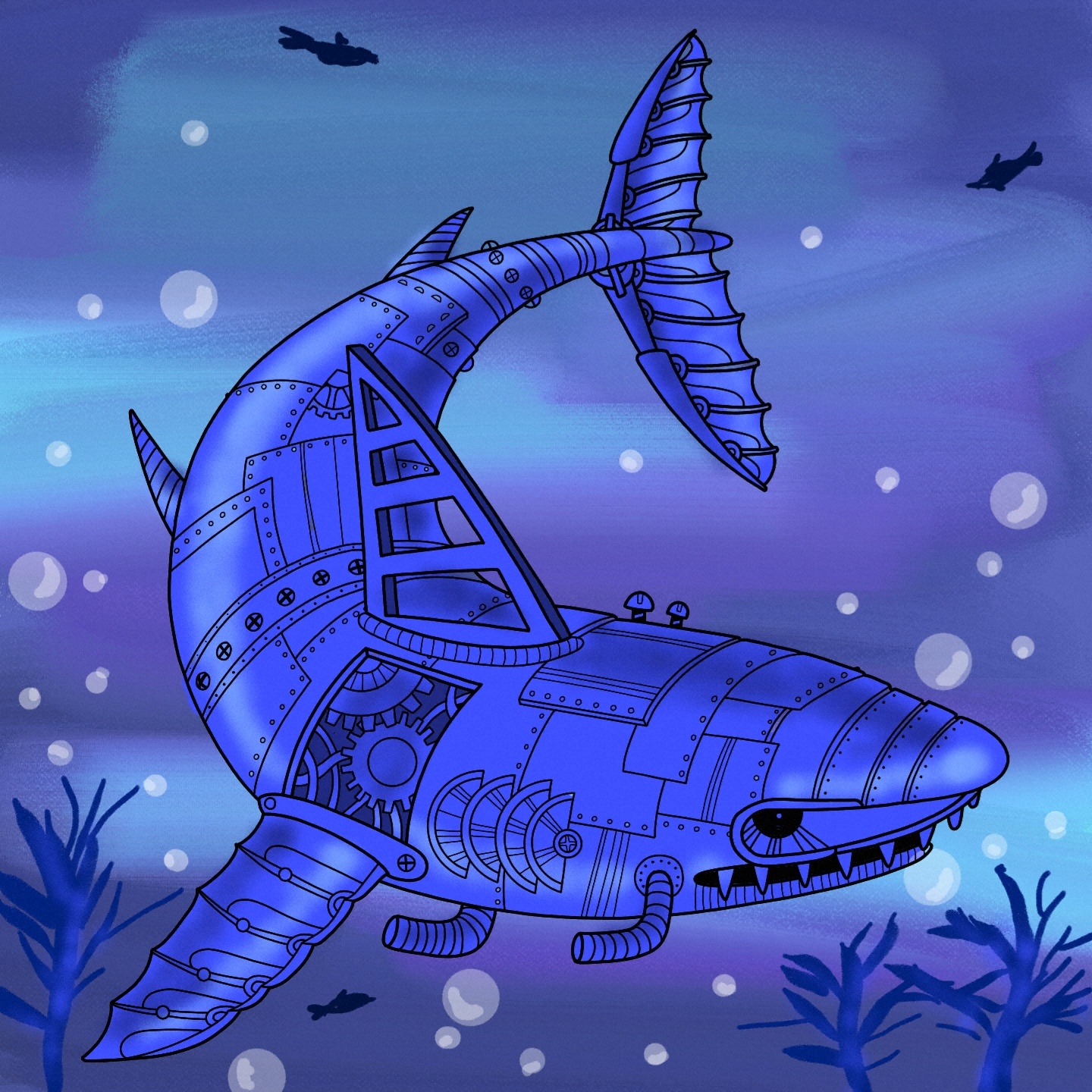 Steampunk sharks