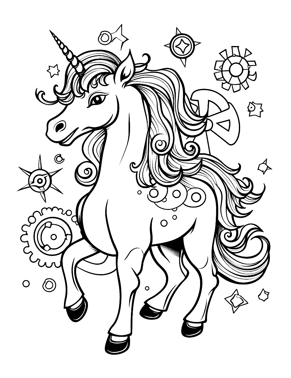 Unicorn coloring pages free printable sheets