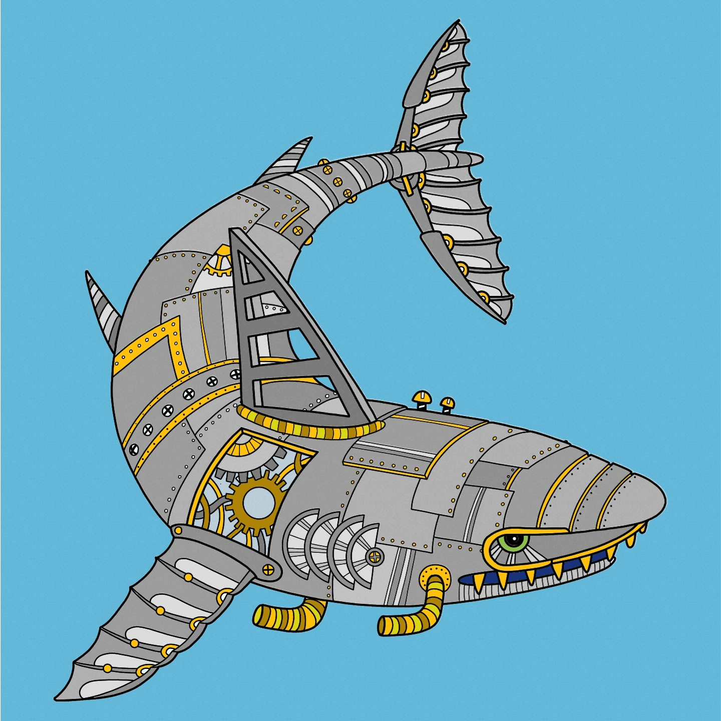 Steampunk sharks