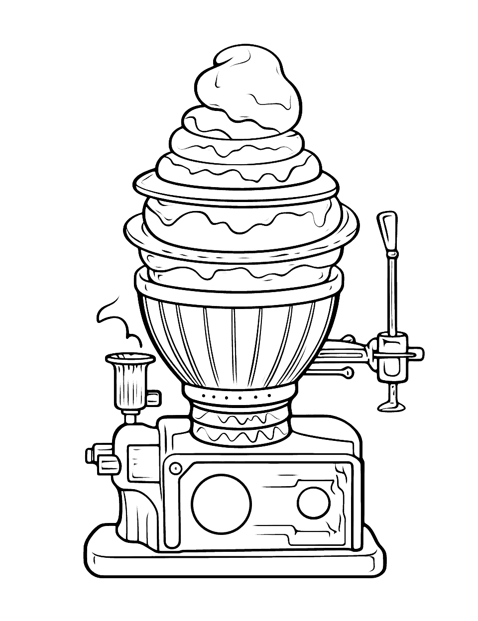 Ice cream coloring pages free printable sheets