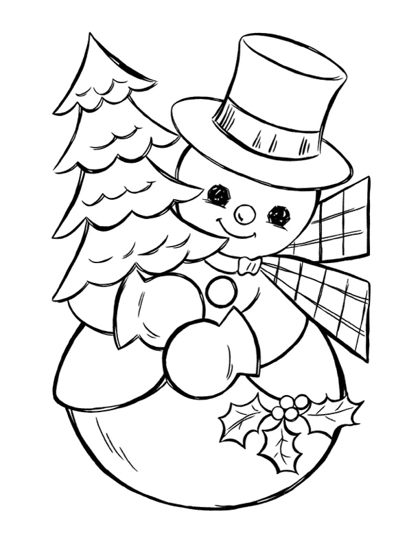 Snowman coloring pages