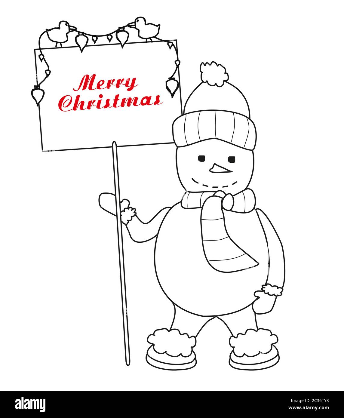 Winter coloring book cut out stock images pictures